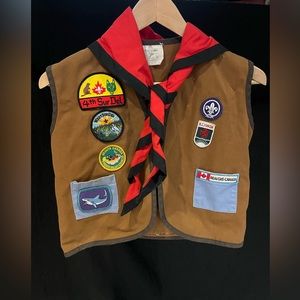 Vintage Beaver Vest, Scarf and hats